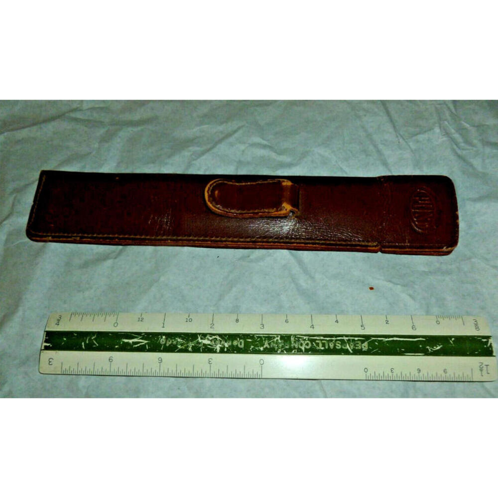 Vintage Keuffel & Esser Co K&E 6 Inch Pocket Ruler 1399W Post Leather Case